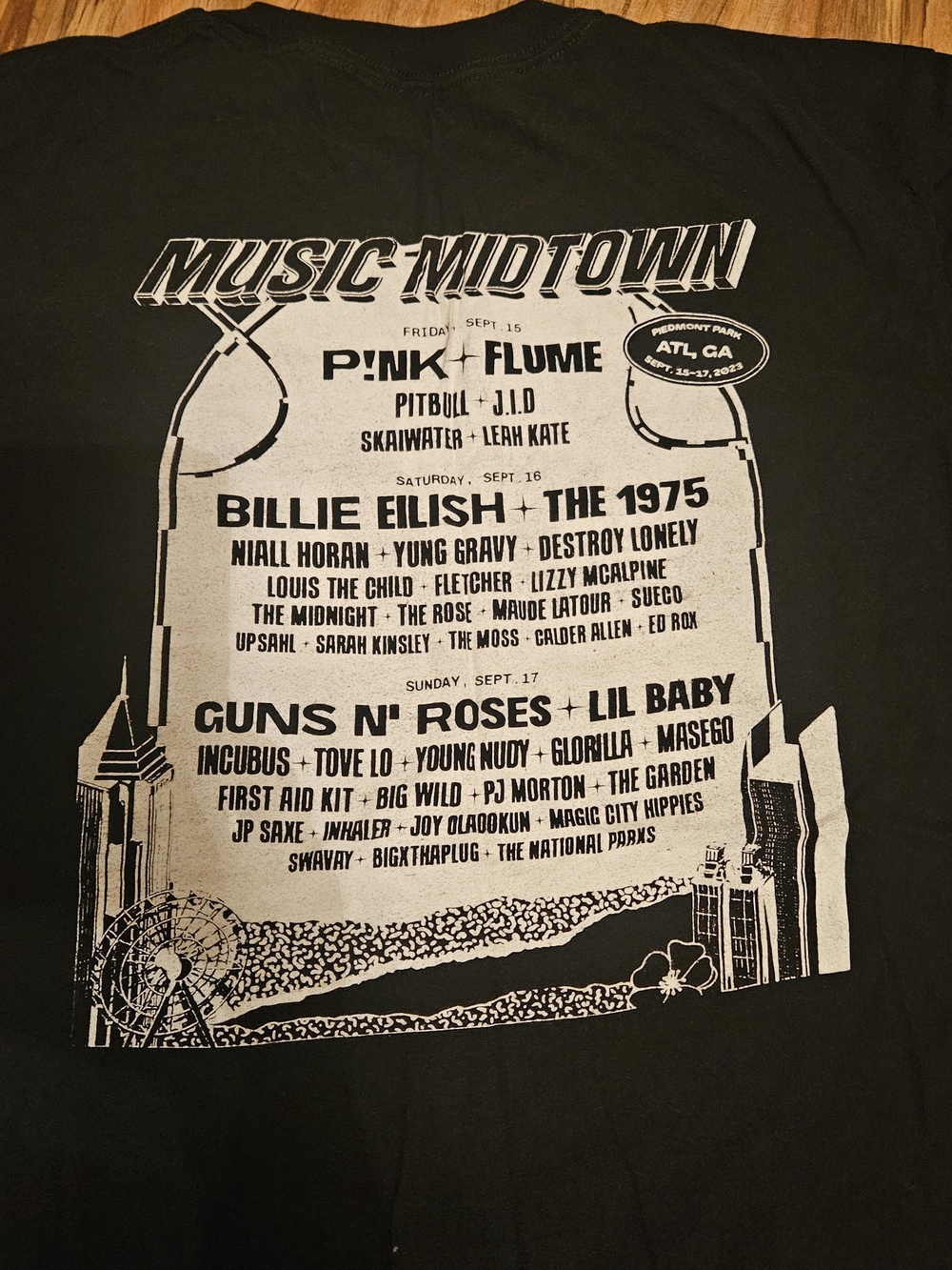 Billie Eilish Music Midtown Graphic Festival Concert Tshirt Various Artist Med